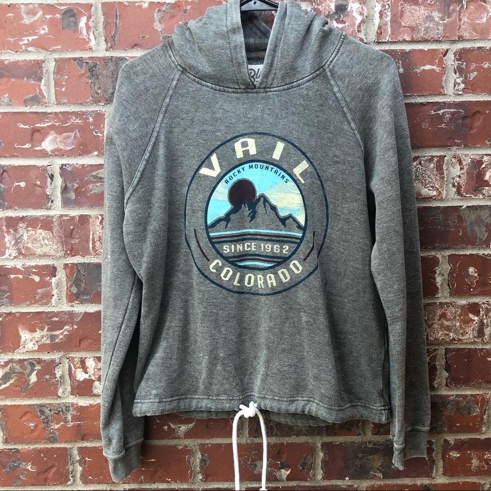 Vail Colorado Women's Gray Pullover Hoodie